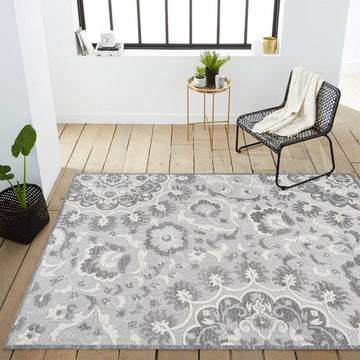 Lucena Modern Medallion High-low Indoor/outdoor Area Rug